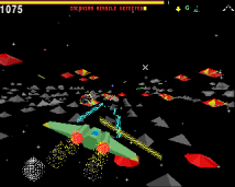 An attack run on enemy guns in the asteroid belt