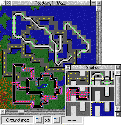 Screenshot of a map editor program