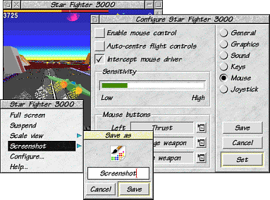 Star Fighter 3000's new desktop interface